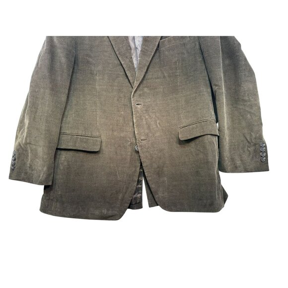 Chaps Mens Corduroy Blazer Jacket 42R Brown With Paisley Lining - Picture 10 of 14